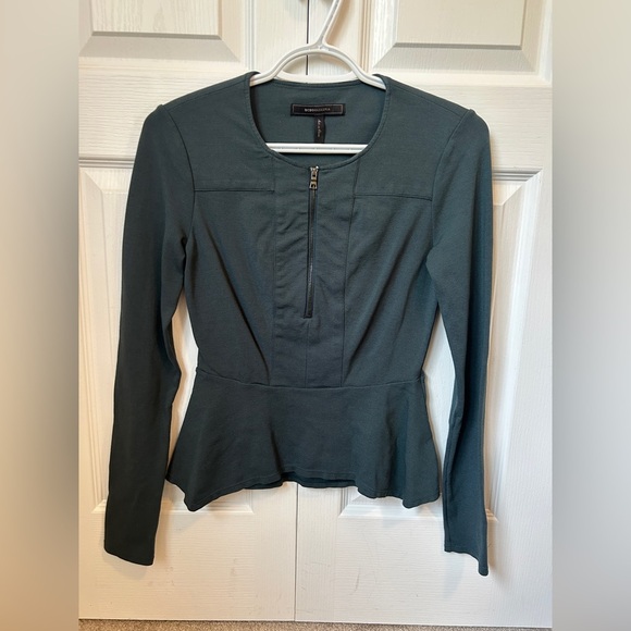 BCBG maxazaria Jaynie Peplum Top ~ size XXS - Picture 1 of 6